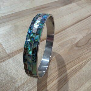 ABALONE bangle bracelet ~ Vintage.